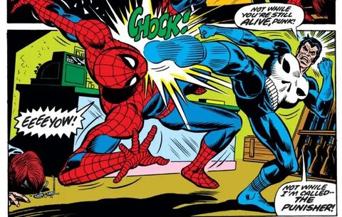 the punisher kicking spider-man - Zoom Comics - Exceptional 