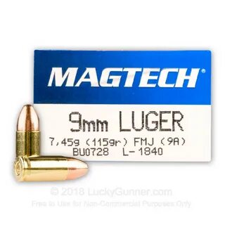 9mm - 115 Grain FMJ - Magtech - 1000 Rounds Gunwinner