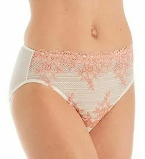 283 NWT Wacoal 841191 "Embrace Lace" Mesh w/ Lace Hi-Cut Bri