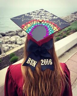 Nursing Graduation Cap Idea #BSN #Graduation #Rainbow #Dream