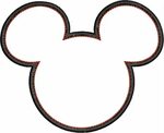 mickey mouse head Signs Mickey mouse outline, Mickey mouse c