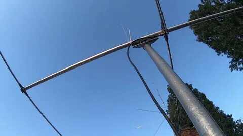 11 meter yagi beam ,26 to 28 mhz,the wrong way, - YouTube