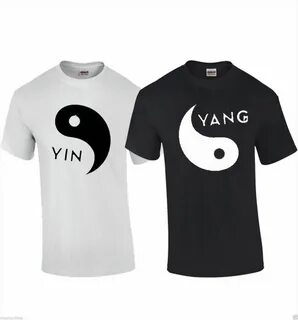 Yin Yang Couples BLACK and WHITE T Shirts Small - 5XL Add Cu