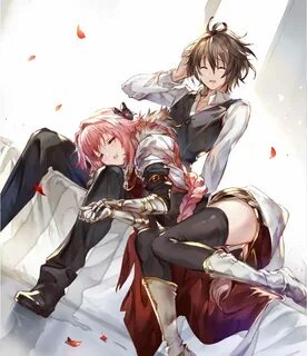 Safebooru - 2boys 77gl astolfo (fate) black bow black ribbon