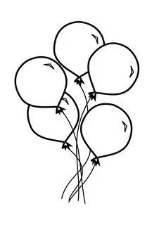 Balloons coloring page in 2020 Coloring pages, Birthday colo