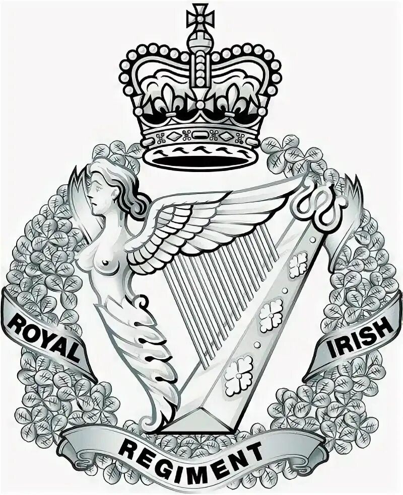 R_IRISH_crest_graduated_colour Army badge, Soldier tattoo, B