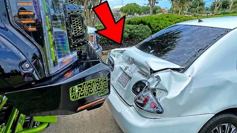 My Ford F-250 Crushed A Lady Car **oops* - YouTube