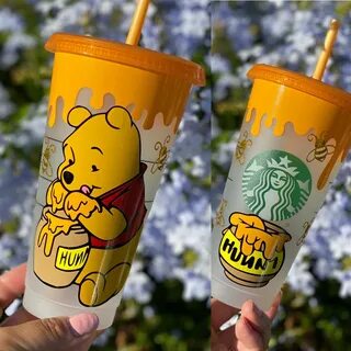 Winnie the Pooh Tumbler Starbucks Reusable Cup Honey Bear Et