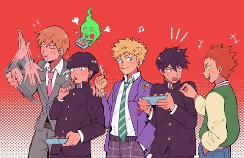 Reigen, Mob, Teru, Ritsu & Shou Mob psycho 100 anime, Mob ps