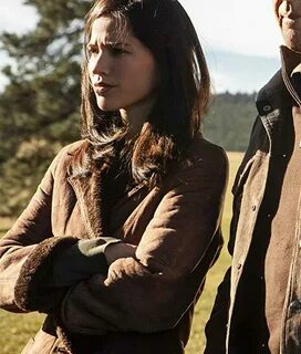 Yellowstone Monica Dutton Shearling Coat Kelsey Asbille