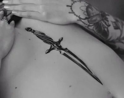 Tattoos, Small Tattoos, Knife Tattoo, Dagger Tattoo, Sternum Tattoo, Fora.....