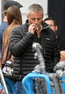 Matt LeBlanc takes a smoke break while shooting Episodes