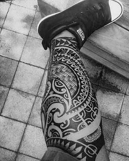 40 Polynesian Leg Tattoo Designs For Men - Manly Tribal Idea