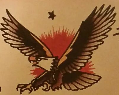 Traditional/old school tattoo, sailor jerry, eagle, bird Sai