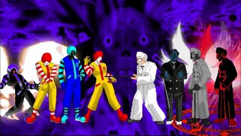 Ronald McDonald Team vs Colonel Sanders Team KOF MUGEN - You