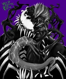 "Symbiote hug" (Venom digital painting)