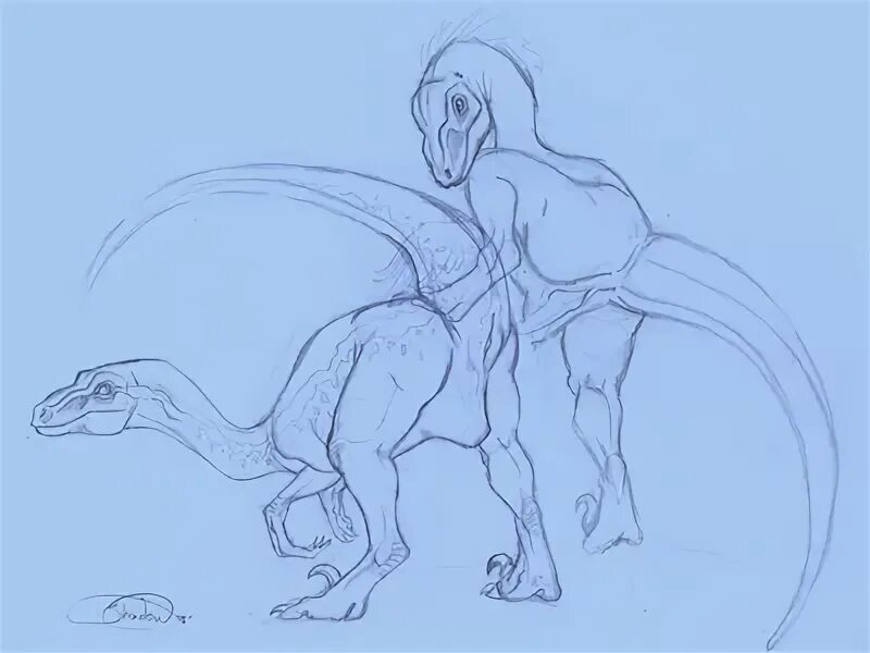 Feral Dinosaur Mating - Having Sex With Blue - Herpy Image A
