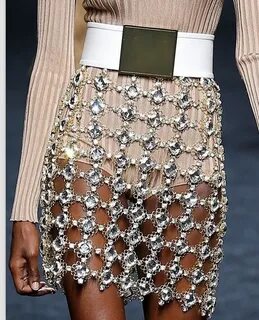 Sexy Metal Crystal Diamonds Skirt Women Glitter Waist Chains