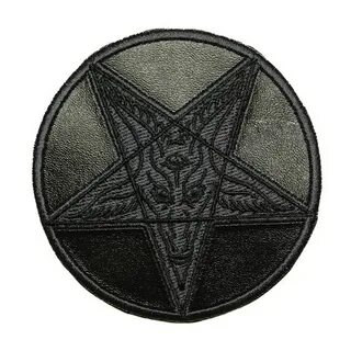 Black Satanic Circle Patch Kreepsville 666 Pentagram Pleathe