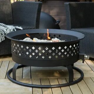 Bond 28 in. Portable Round Propane 55,000 BTU Campfire Fire 