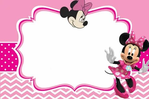 Minnie Mouse Invitation Card Design Invitaciones minnie, Tar