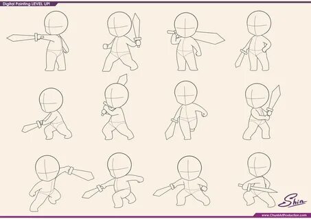 Studying - Chibi Fighting Poses by shinekoshin on DeviantArt
