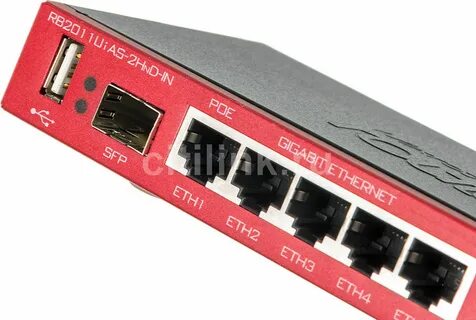 Wi-Fi роутер MIKROTIK RB2011UIAS-2HND-IN, N300, черный - куп