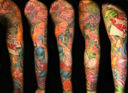 Pin by Brittany Chaples on Tattoos Wonderland tattoo, Sleeve