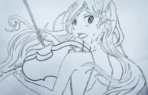 Drawing of Kaori Miyazono - Your Lie In April Anime Amino