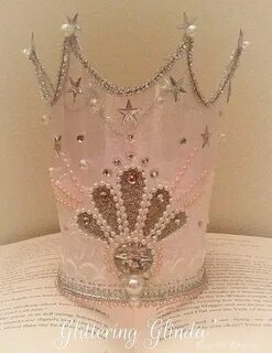 Glittering Glinda crown handmade wizard of oz princess party