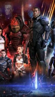 Обои Mass Effect 3 игровых персонажей 640x1136 iPhone 5/5S/5