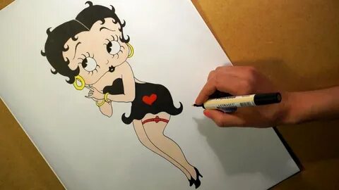 Drawing Betty Boop Cartoon Character. Markers. - YouTube
