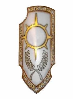 Her shield with the Pelor symbol Dungeons and dragons charac