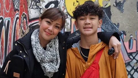 Jodi Sta. Maria studying guitar; son Thirdy Lacson is the te