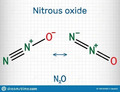 Nitrous Oxide, `laughing Gas`, N2O Molecule. it is Used Such As a Pharmacologic 
