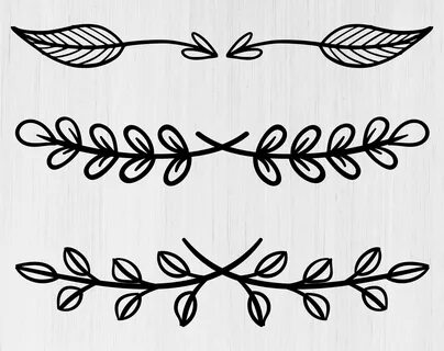 Leaf dividers svg Leaves divider png Decorative dividers Ets