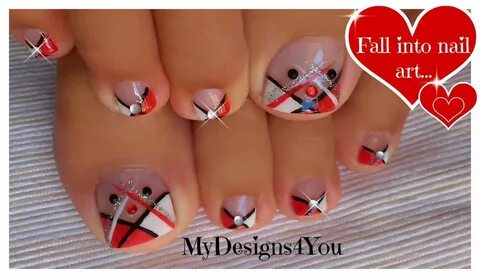 red and black toe nail designs - Wonvo