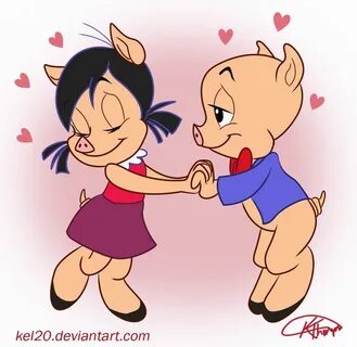 Porky and Petunia Cartoon character pictures, Famous cartoon