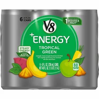 V8 + Energy Juice Drink-Diet Cranberry Raspberry - 8 Ounce C