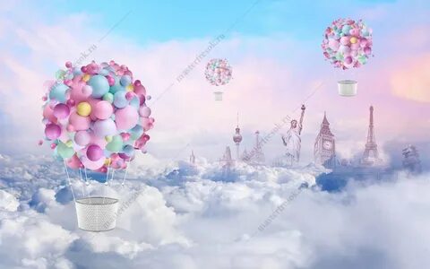 Фотообои Красочный воздушный шар на стену, Арт. 14-243 купит