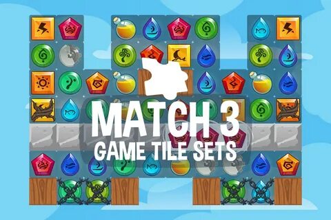 Match 3 Game Tile Set - CraftPix.net
