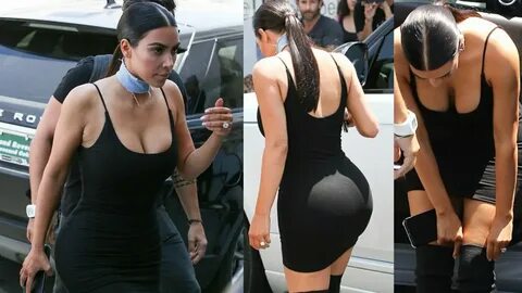 Kim Kardashian Exposed Her Hot Curves In Skintight LBD After