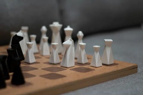 Custom Chess Set - Wooden Chess Board - Modern Resin Chess P