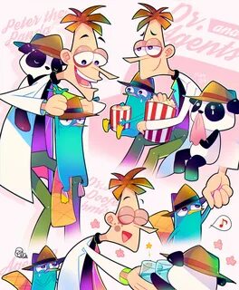 Dr. Doofenshmirtz with Perry & Peter Perry the platypus, Phi
