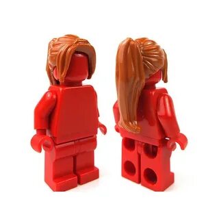 5 LEGO HAIR HEADGEAR ORANGE BOP PART LONG HAIR FOR MINIFIGUR