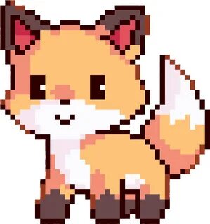 Cute Fox Pixel Art Clipart Pixel Art Drawing - Kawaii Fox Pi