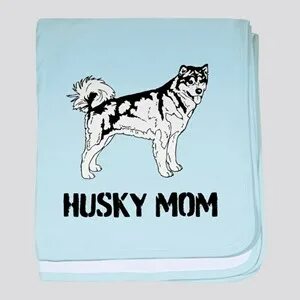 Siberian Husky Mom Baby Blankets - CafePress