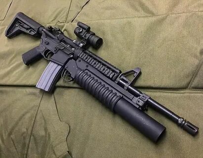 Image result for ar 10 with grenade launcher Fusiles, Armas 