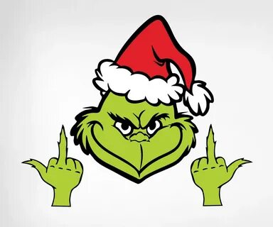 Grinch Middle Finger SVG Grinch Giving the Finger Middle Ets