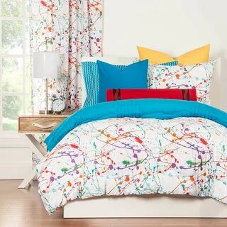 Boys/Girls Multi Color CRAYONS Comforter Sheet Set+2-Window 